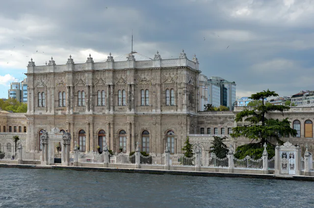 Dolmabahçe Palace and its waterside gate on the Bosphorus.