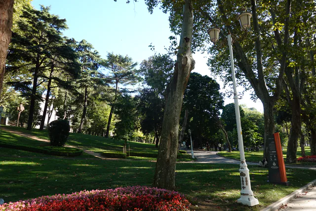 The paths and trees of Gülhane Park in the old city.